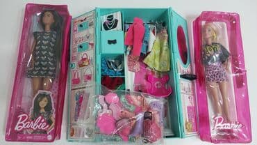 Barbie iki eded orijinal və qarderob ilə birlikde 65 man