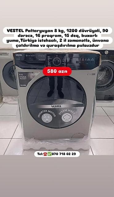 Məişət texnikası: Anbardan satış paltaryuyan ünvana çatdırılma quraşdırılma pulsuzdur — 10