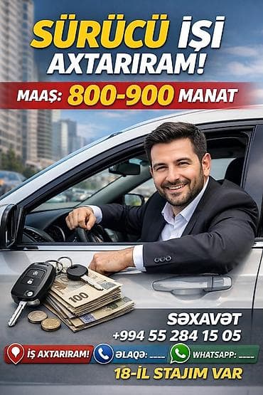 Şəxsi sürücü, 41 yaş, stajı 18 il, Nəqliyyat təmin edilir