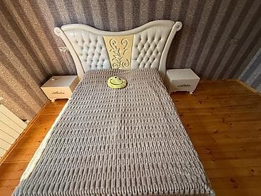 carpayı divan: Yataq otağı dəsti Tərkibi: - Çarpayı: geniş ölçülü, qabarıq düyməli — 1