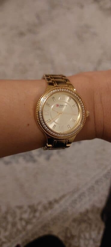 qizil qolbaq: Qol saatı, Curren, rəng - Qızılı — 6