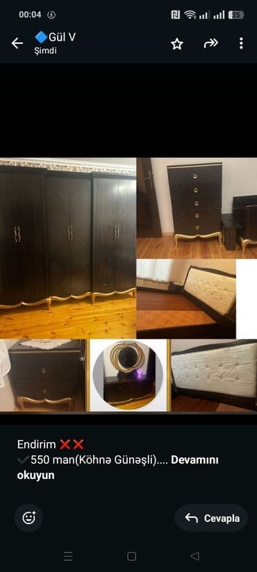 двухъярусная кровать: Endirim ❌❌ ✔️550 man(Köhnə Günəşli). Yataq desti.İtaliya istehsali — 1