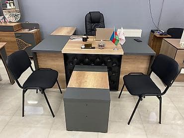 Ofis masaları: Ofis mebel dəsti.kreslolar daxil deyil - Rəng: ağac teksturası və — 1