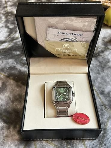 sport geyimler: Наручные часы, Cartier, цвет - Зеленый — 1