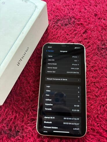 İnformatika: IPhone 11, 64 GB, Ağ, Zəmanət, Simsiz şarj, Face ID — 5