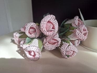 Süni güllər: Dekorativ mini qızılgüllər. 12 ədəd. - İstifadə sahələri: əl işləri və — 4