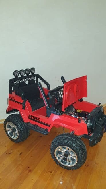 детская машинка: Машина детская. Джип. Красного цвета. Без пульта — 3