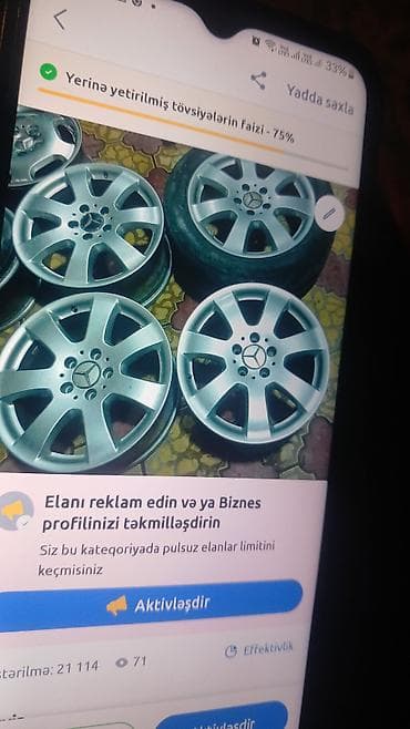 qalın teker: Vita disqiler R 17 Məhsul: Mercedes-Benz orijinal yüngül lehimli — 1