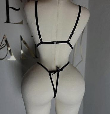 ucuz kisi geyimleri: Məhsul: Qara krujeva bodi-lençeri - Material: incə krujeva və elastik — 1