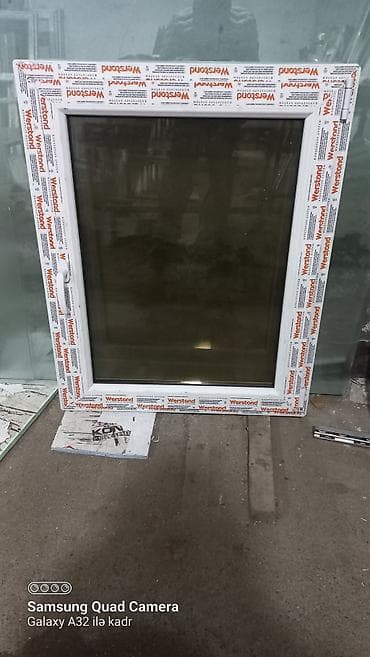 Plastik Pəncərə 80x100 Kariçnivi şüşə ve Çiftnen 99 man