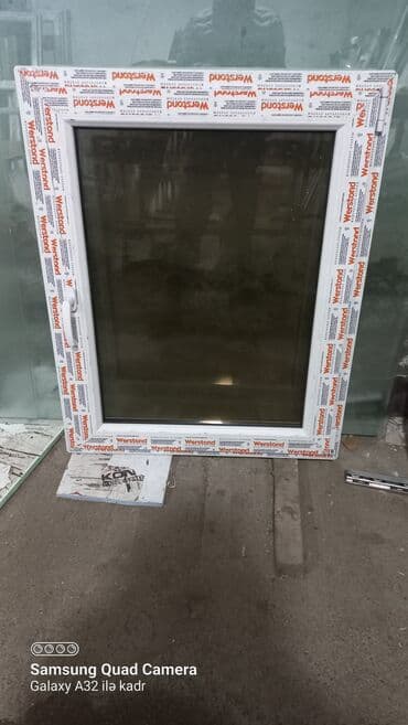 pencere setkasi qiymeti: Plastik Pəncərə 80x100 Kariçnivi şüşə ve Çiftnen 99 man — 1