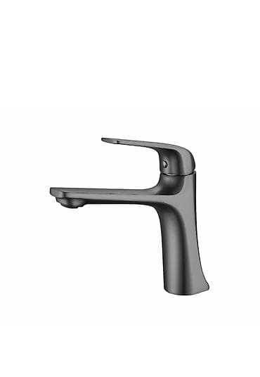 rakvina metbex: Mat qara rəngdə, təkqollu lavabo qarışdırıcısı - Minimalist və müasir — 1