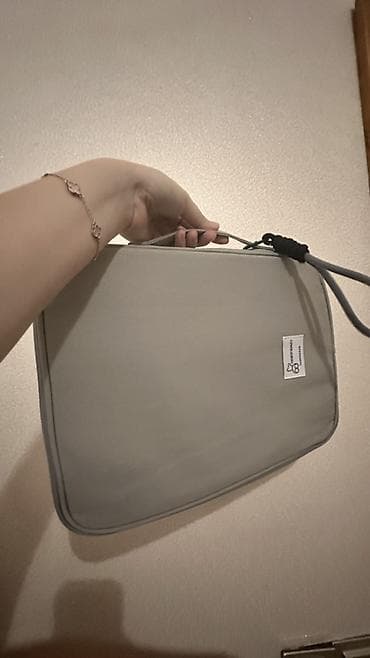 narda gunluk internet: Südlü-boz rəngdə laptop/planşet üçün qol çantası - Material: Yumşaq — 4