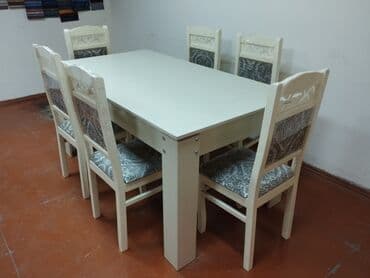 Masa və oturacaq dəstləri: Endirim olunub. Stol 4 stul dest 170 Azn. Stol 6 stul dest -230 Azn — 4