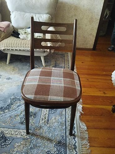 tek stullar: Qonaq otağı üçün, İşlənmiş, Qatlanmayan, Stul — 1