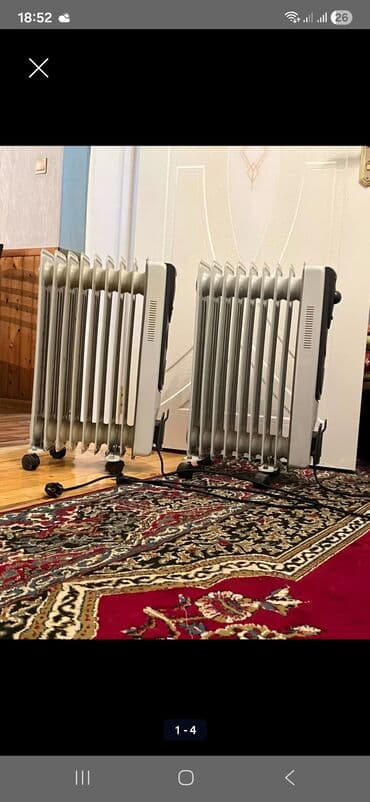 Digər məişət texnikası: Məhsul: Elektrik yağlı radiatorlar (2 ədəd) Təsvir: - Mobil təkərli — 2