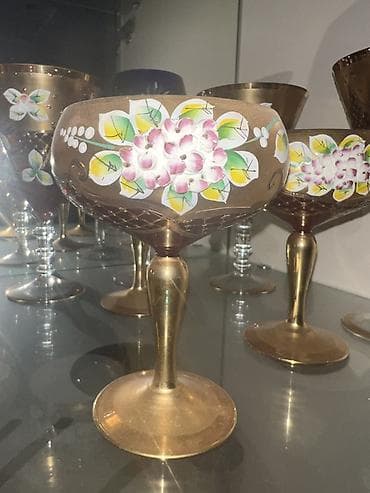 rəsm: Qədəhlər, rəng - Qızılı, Şüşə — 2