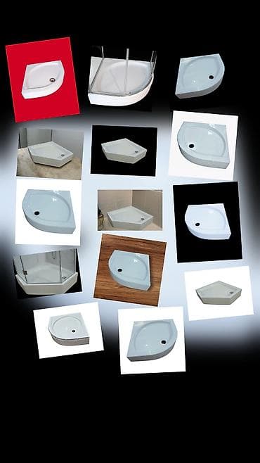 hamam dusu: Yüksək keyyfiyyətli Fiber Akril materialdan hazırlanmış duşaltı vanna — 1