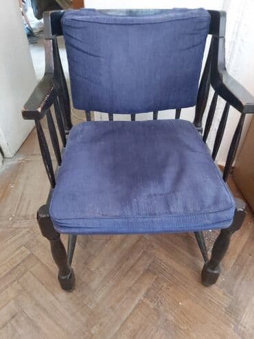 Qonaq otağı üçün, İşlənmiş, Qatlanmayan, rəng - Göy Stul