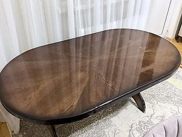 taxta bocqa: Qonaq masası, Açılmayan, Taxta, Oval masa — 5