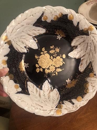 Orijinal Çexiya Kobalt Vaza — Haas & Czjzek (24K Gold Plate) 24 — 1