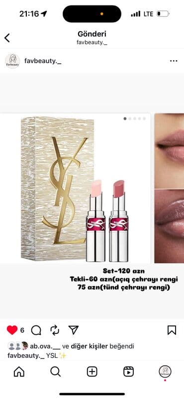 ysl ayakkabı: Kosmetik dəst, 2 məhsul — 2