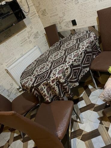 Stullar: Mətbəx üçün, Açılmayan, Oval masa, 4 stul — 2