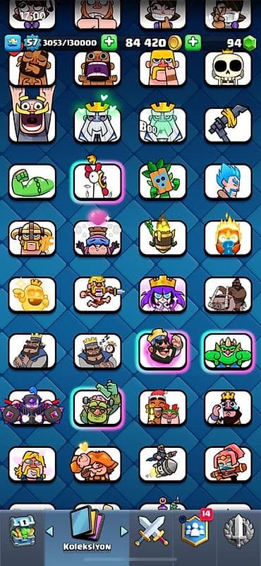 Clash Royale hesabı – yüksək səviyyəli kolleksiya və güclü destələr — 6