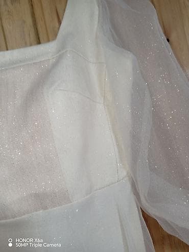 koja etek: Pineline Women Wear, ölçü 36, krem rəngli uzun paltar. - Model — 4