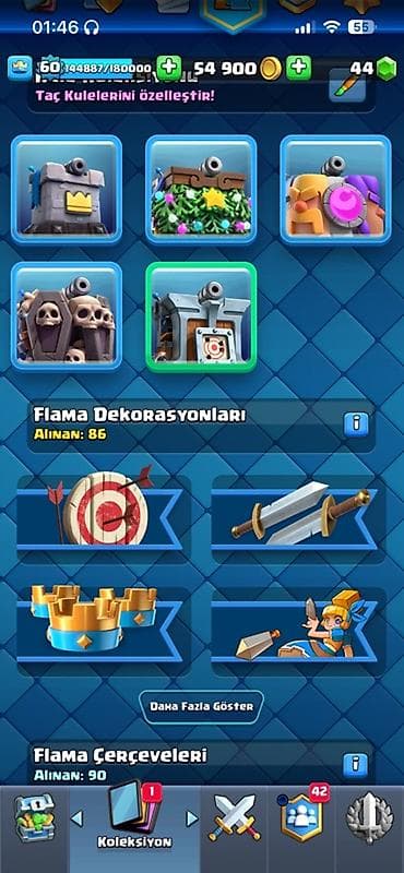 kart oyunları: Clash Royale hesabı – yüksək səviyyəli kolleksiya - Kral Səviyyəsi — 3
