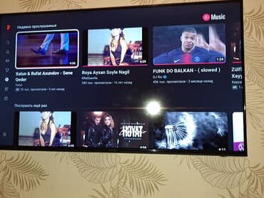 smart tv 109 ekran: Smart TV – divara quraşdırılmış, nazik kənarlı ekran Xüsusiyyətlər: - — 3