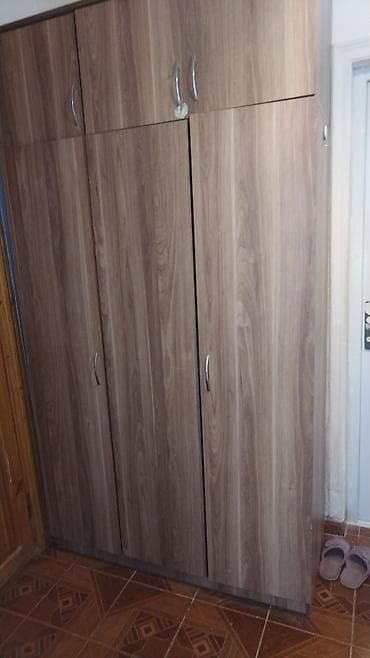 3 qapılı, Qəhvəyi, Taxta, Açılan, Düz dolab