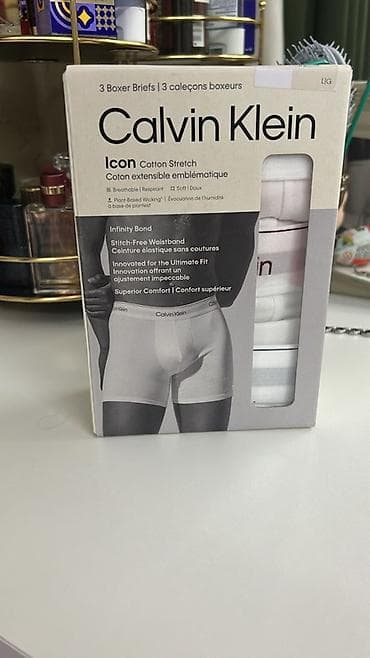Corab və alt paltarı: Calvin Klein Icon Cotton Stretch – kişi boxer bri̇ef dəsti - Qutu: 3 — 1