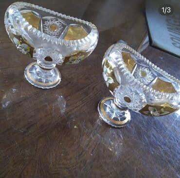 зеркальная посуда для фуршета: Kristal şüşə məmulatları dəsti - Karaf və qədəh dəsti: Ştamplı — 2