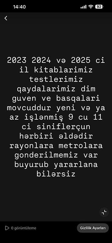 tibbi maşa: 9–11-ci siniflər üçün 2023, 2024 və 2025-ci illərə aid dərsliklər — 1