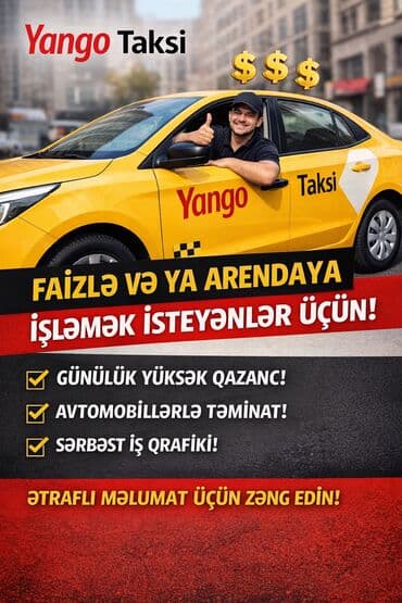 ecemi is elanlari: Taksi sürücüsü tələb olunur, Nəqliyyat təmin edilir, Həftəlik ödəniş, 3-5 illik təcrübə — 1