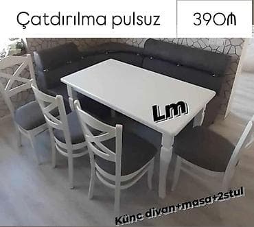 metbext divanlari: Künc divan, Mətbəx üçün, Açılmayan — 1