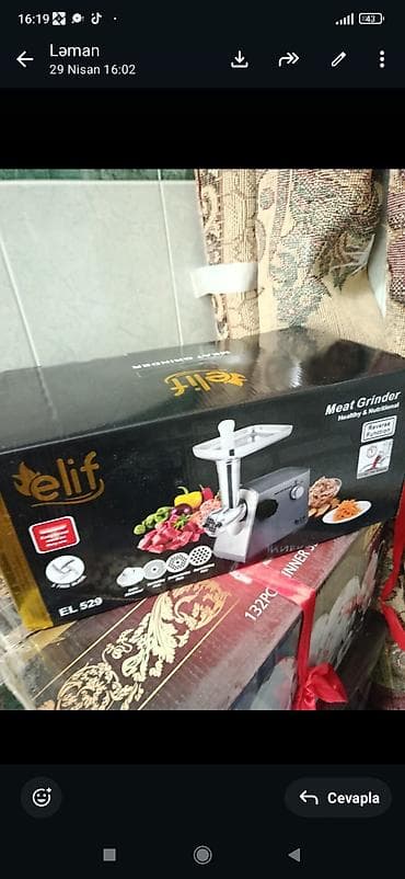 cepis eti: Elif EL 529 ətçəkən (Meat Grinder) Hec isdifadə edilmeyib - Tam mis — 1