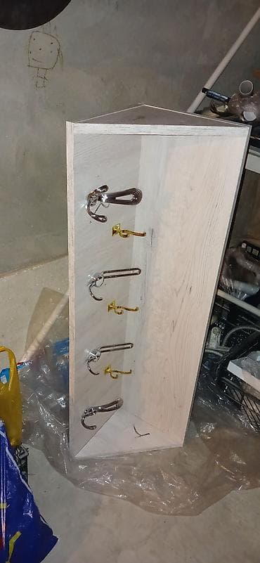 divar saat sekilleri: Divar asılqan paneli - Material: açıq palıd rəngli laminat/taxta — 3