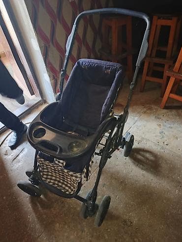 cybex balios s lux: Uşaq arabası – RAMBO markası - Rəng: tünd göy, xallı parça detalları — 1