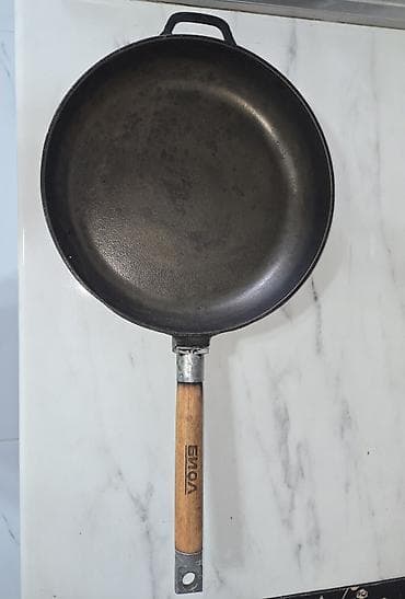 Tava, rəng - Qara, Çuqun, 28 sm