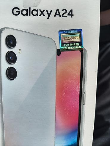 ikinci el telfon: Samsung Galaxy A24 4G, 128 GB, rəng - Gümüşü, Barmaq izi — 3
