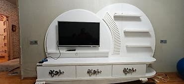 alcipan tv stand: Düz TV altlığı, Polkalı, Laminat — 1