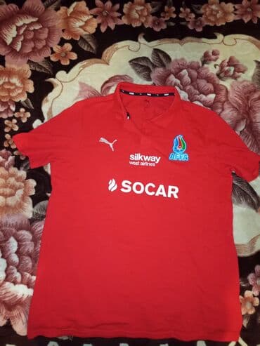 kişi köynəkləri: Polo köynək, Puma, L, rəng - Qırmızı — 1