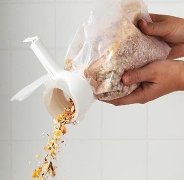 Sıxac boğaz - qapaq ilə paket üçün IKEA bevara ağ İsveçdə istehsal — 2