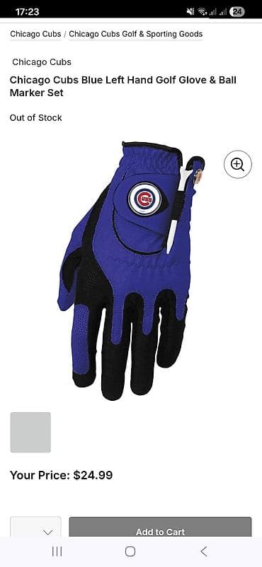 24 velosiped: Məhsul: Chicago Cubs Blue Left Hand Golf Glove & Ball Marker Set — 1