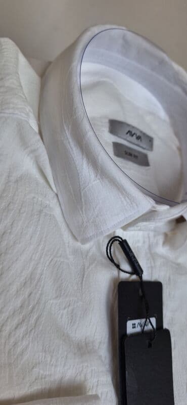 розовые мужские кофты: Мужская рубашка, Avva, M, цвет - Белый — 2