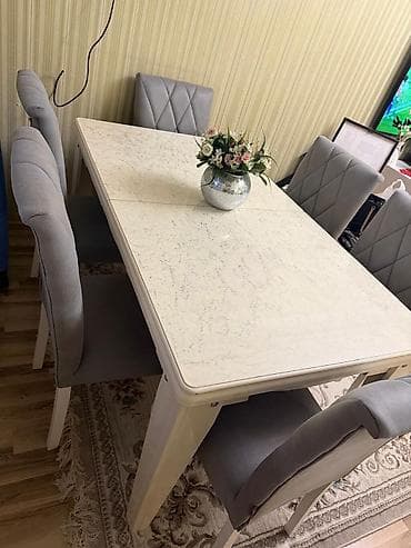Açılan, Dördbucaq masa, 6 stul — 2