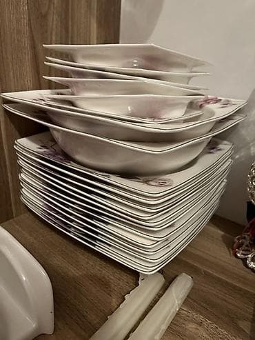 hinduşka əti qiyməti: Nahar dəsti, rəng - Ağ, Farfor — 3