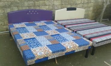 iki nəfərlik çarpayı: Taxt KRAVAT TEZE 2 NEFERLIK 0 DAN hazirlanir teze matreallardan — 4